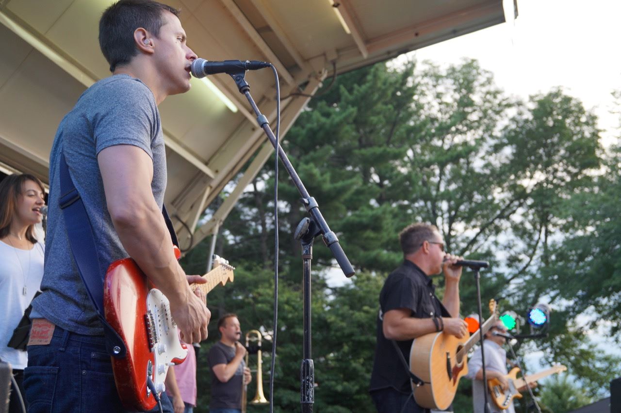 Band plays at the Brian Kirk and the Jirks - Hot Summer Nights event.